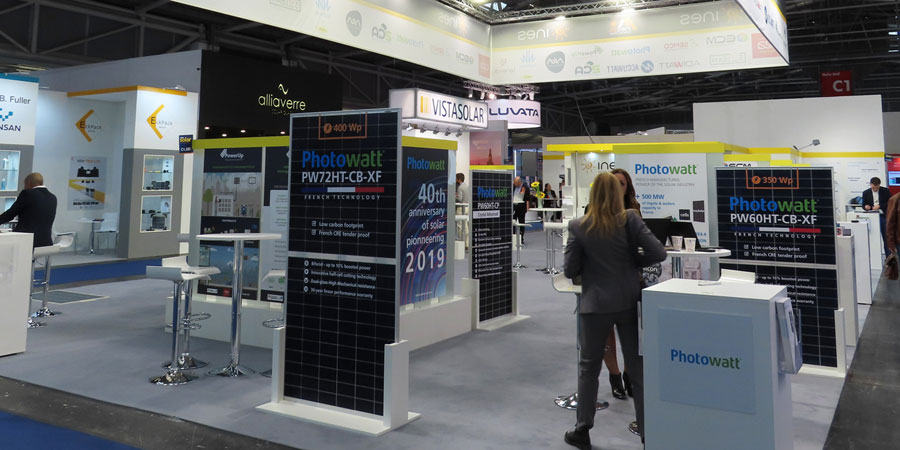 Stand Photowatt au salon Intersolar