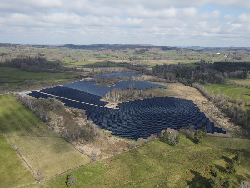 photovoltaic power plant in Flayat, Creuse, France